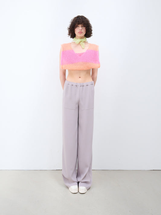 Wide georgette trousers