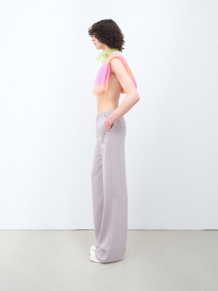 Wide georgette trousers