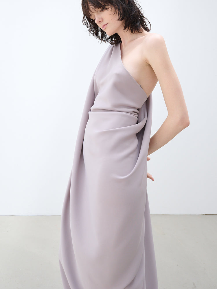 One shoulder georgette dress