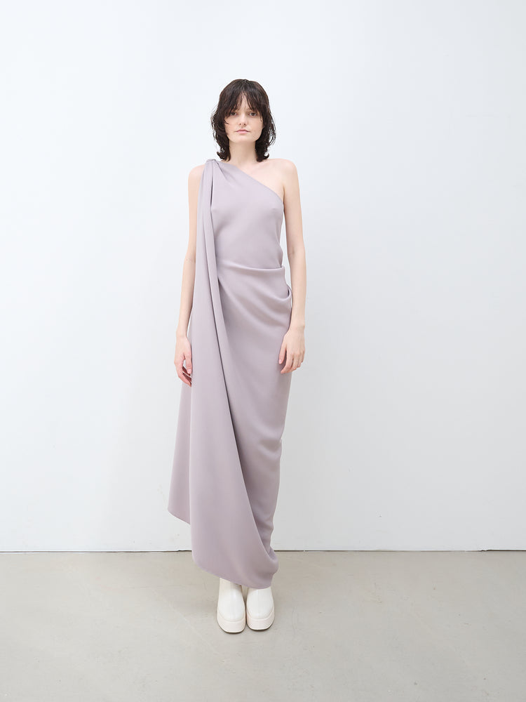 One shoulder georgette dress