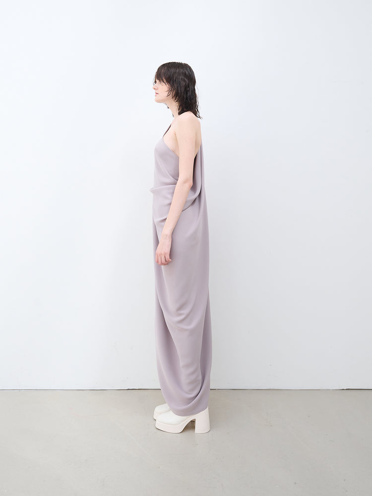 One shoulder georgette dress